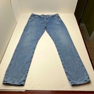 AG Adriano Goldschmied Everett Slim‎ Straight Mens 36 x 33 Blue Denim Jean *FLAW